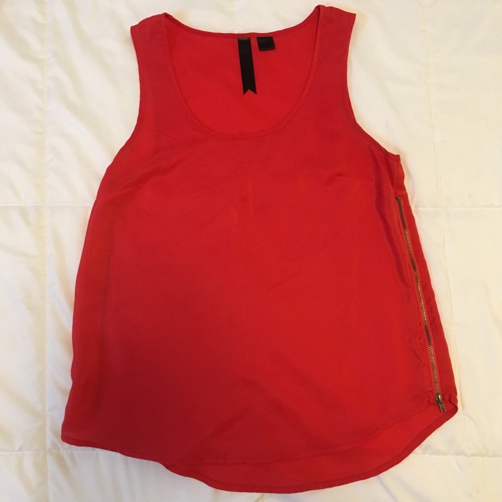 Red Top with Zippers